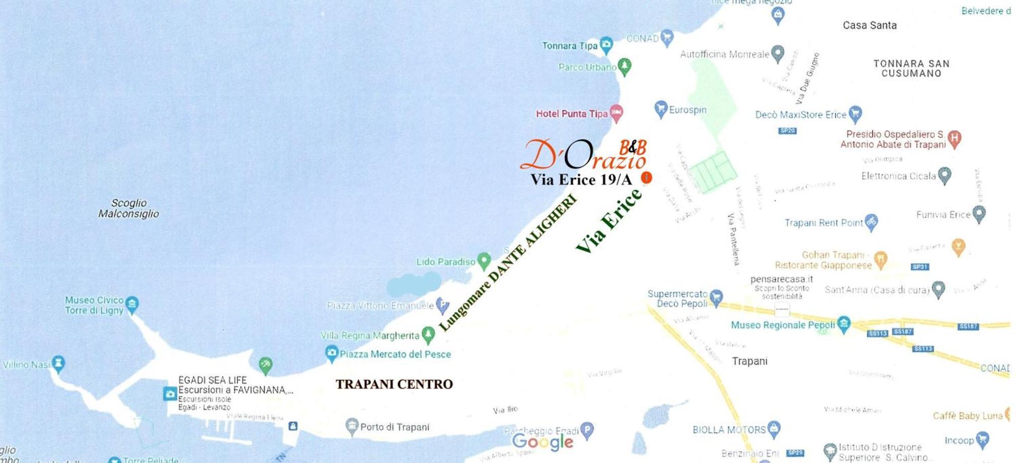 D'Orazio Mare E Dintorni Bed & Breakfast Trapani Dış mekan fotoğraf